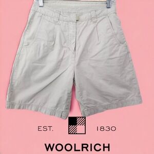 Woolrich Shorts | Womens Beige Pleated Chino Shorts‎